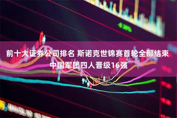 前十大证券公司排名 斯诺克世锦赛首轮全部结束 中国军团四人晋级16强